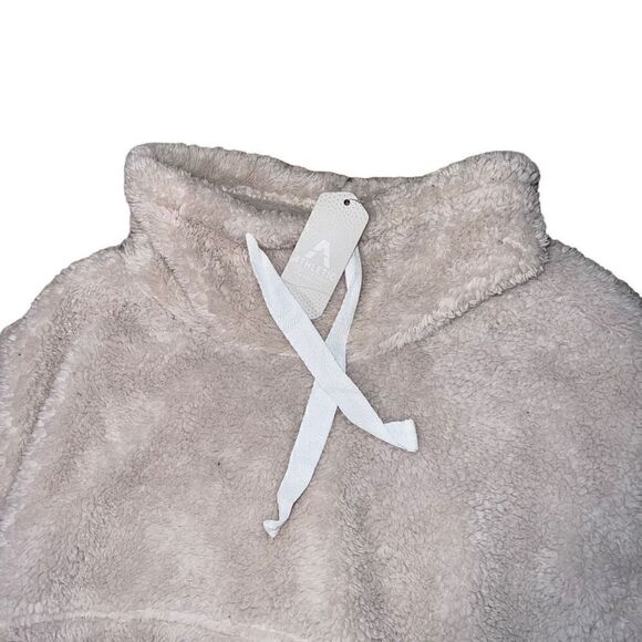 NWT ATHLETIC COLLECTION Oatmeal Teddy Pullover Jacket Size Large - Picture 5 of 9